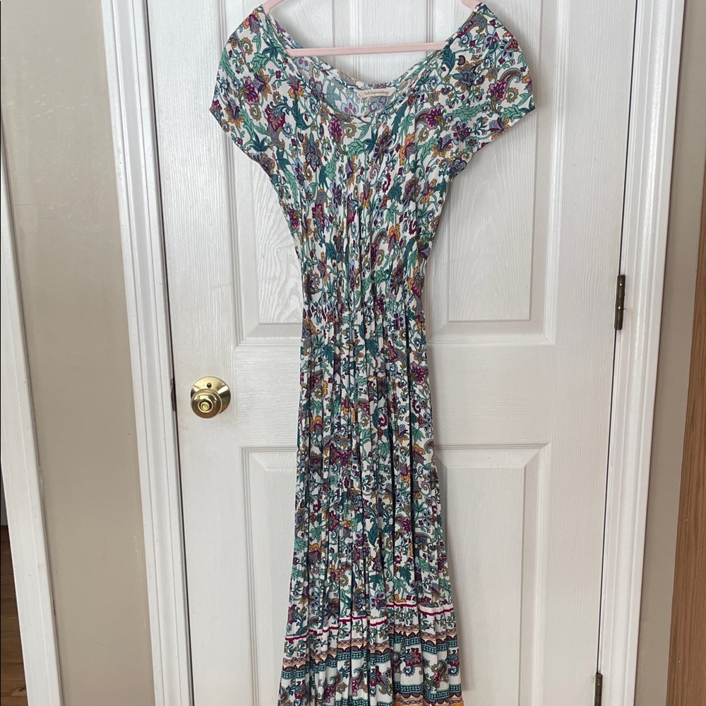 Soft Surroundings Multicolor Floral Maxi Dress.  Unique and elegant